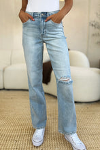 Load image into Gallery viewer, Judy Blue Full Size High Waist Distressed Straight Jeans
