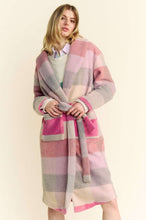 Load image into Gallery viewer, Davi &amp; Dani Tied Color Block Collared Neck Coat
