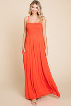 Load image into Gallery viewer, Culture Code Full Size Smocked Cami Maxi Dress with Pockets
