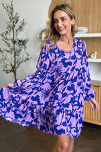 Load image into Gallery viewer, Double Take Full Size Printed Ruffle Hem Dress with Pocket
