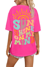 Load image into Gallery viewer, Bright Pink SUNSHINE ON MY MIND Graphic Tee
