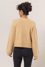 Load image into Gallery viewer, HYFVE Round Neck Dropped Shoulder Ribbed Sweater
