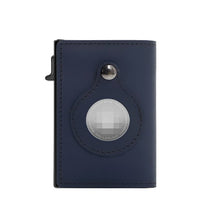 Load image into Gallery viewer, Mens Rfid Card Holder Wallets Money Bag Black Short Purse Small Leather Slim Wallets Mini Wallets For Airtag
