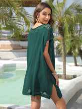 Load image into Gallery viewer, Slit Openwork V-Neck Cover-Up
