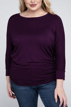 Load image into Gallery viewer, Plus Luxe Rayon Boat Neck 3/4 Sleeve Top
