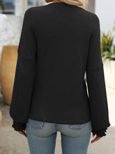 Load image into Gallery viewer, Ribbed Round Neck Long Sleeve T-Shirt
