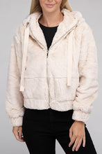 Load image into Gallery viewer, Fluffy Zip-Up Teddy Hoodie
