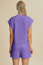 Load image into Gallery viewer, Double Take Full Size Pocketed Texture Round Neck Top and Shorts Set
