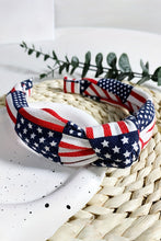 Load image into Gallery viewer, Navy Blue Flag Day Knotted Headband
