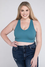 Load image into Gallery viewer, Plus Ribbed Cropped Racerback Tank Top
