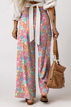 Load image into Gallery viewer, Drawstring Printed Wide Leg Pants
