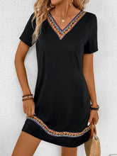 Load image into Gallery viewer, V-Neck Short Sleeve Mini Dress
