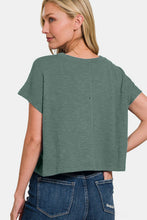 Load image into Gallery viewer, Zenana Round Neck Short Sleeve Crop T-Shirt
