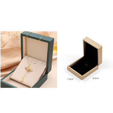 Load image into Gallery viewer, Womens Moving Cupid Heart Angel Wings Tassel Necklace With Crystal Clavicle Chain

