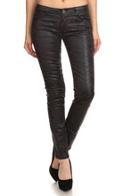 Load image into Gallery viewer, Low Rise Metallic Print Skinny Jeans Pants
