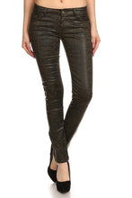 Load image into Gallery viewer, Low Rise Metallic Print Skinny Jeans Pants
