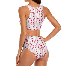 Load image into Gallery viewer, Ti Amo I love you - Exclusive Brand - Split 2pc Strappy Swimsuit
