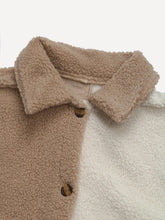 Load image into Gallery viewer, Perfee Color Block Collared Neck Long Sleeve Jacket
