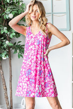 Load image into Gallery viewer, Heimish Full Size Floral V-Neck Tank Dress with Pockets
