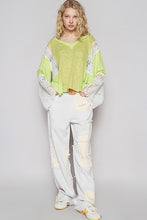 Load image into Gallery viewer, POL Lace Detail V-Neck Flare Sleeve Blouse
