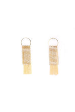 Load image into Gallery viewer, Tassel Drop Hoop Earrings
