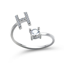 Load image into Gallery viewer, Womens New Design Adjustable 26 Initial Letter Ring Fashion Simple Elegant Jewelry
