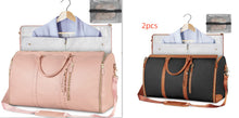 Load image into Gallery viewer, Womens Large Capacity Travel Duffle Bag  Folding Suit Bag Waterproof Clothes Handbag Totes
