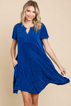 Load image into Gallery viewer, Culture Code Full Size Short Sleeve Ruffled Asymmetric Hem Dress
