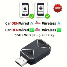 Load image into Gallery viewer, CarAIBOX 2in1 Wireless CarPlay Dongle Wireless Android Auto Box For Car Radio with Wired CarPlay
