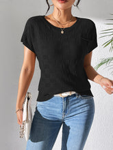 Load image into Gallery viewer, Round Neck Short Sleeve Knit Top
