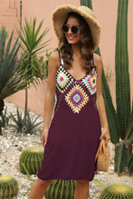 Load image into Gallery viewer, Geometric V-Neck Spaghetti Strap Cover Up Dress
