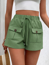 Load image into Gallery viewer, Tied Elastic Waist Shorts with Pockets
