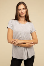 Load image into Gallery viewer, Flowy Round Hem Rayon Short Sleeve Top
