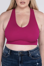 Load image into Gallery viewer, Plus Ribbed Cropped Racerback Tank Top
