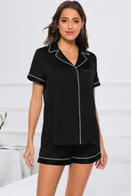 Load image into Gallery viewer, Printed Button Up Short Sleeve Top and Shorts Lounge Set
