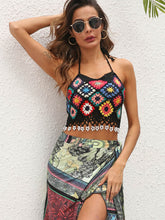 Load image into Gallery viewer, Geometric Halter Neck Swim Top
