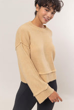 Load image into Gallery viewer, HYFVE Round Neck Dropped Shoulder Ribbed Sweater
