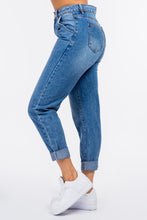 Load image into Gallery viewer, American Bazi High Waist Pleated Waist Mom Jeans
