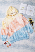 Load image into Gallery viewer, Plus Size Drawstring Color Block Dropped Shoulder Hoodie
