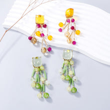 Load image into Gallery viewer, Acrylic Bead Dangle Earrings
