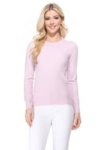 Load image into Gallery viewer, Crew Neck Long Sleeve Light Basic Casual Knit Top
