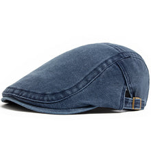 Load image into Gallery viewer, Retro Washed Beret Denim Hat
