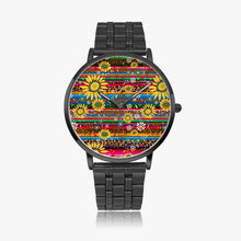 Load image into Gallery viewer, Ti Amo I love you - Exclusive Brand  - Leopard &amp; Sunflowers - Instafamous Steel Strap Quartz Watch
