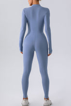 Load image into Gallery viewer, Half Zip Mock Neck Active Jumpsuit
