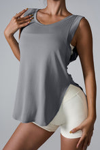 Load image into Gallery viewer, Slit Round Neck Active Tank
