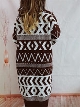 Load image into Gallery viewer, Geometric Button Front Longline Cardigan
