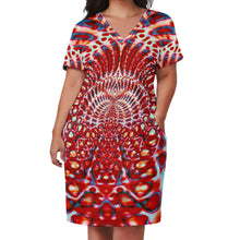 Load image into Gallery viewer, Ti Amo I love you - Exclusive Brand - Knee Length - Loose Pocket Dress - Size S-5XL
