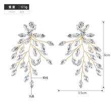 Load image into Gallery viewer, Women&#39;s Tassel Rhinestone Alloy Handmade Wedding Bride Earrings
