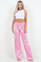 Load image into Gallery viewer, Metallic Wide Leg Jeans in Pink - Inseam 32
