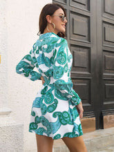 Load image into Gallery viewer, Paisley Print Johnny Collar Smocked Dress
